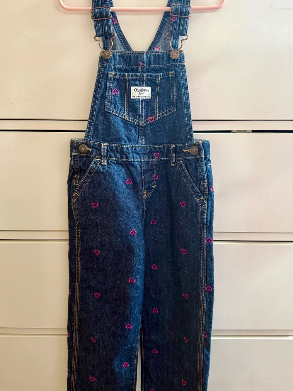 OshKosh B'gosh Pink Heart Overalls